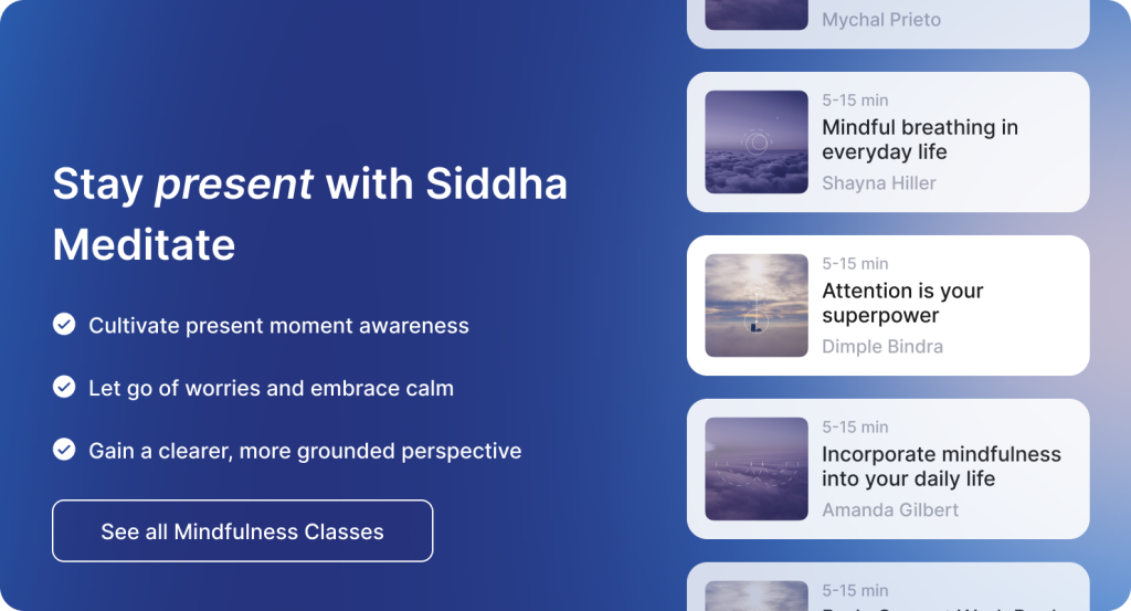 Best Guided Mindfulness Meditation classes with Siddha Meditate