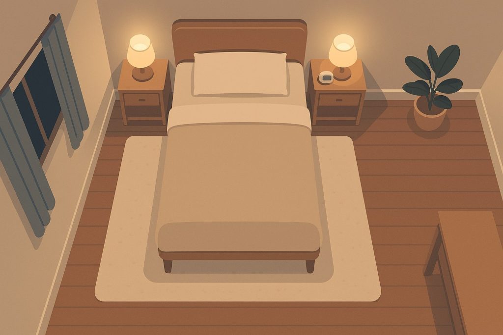 Best bedroom setup for sleep
Sleep environment optimization
